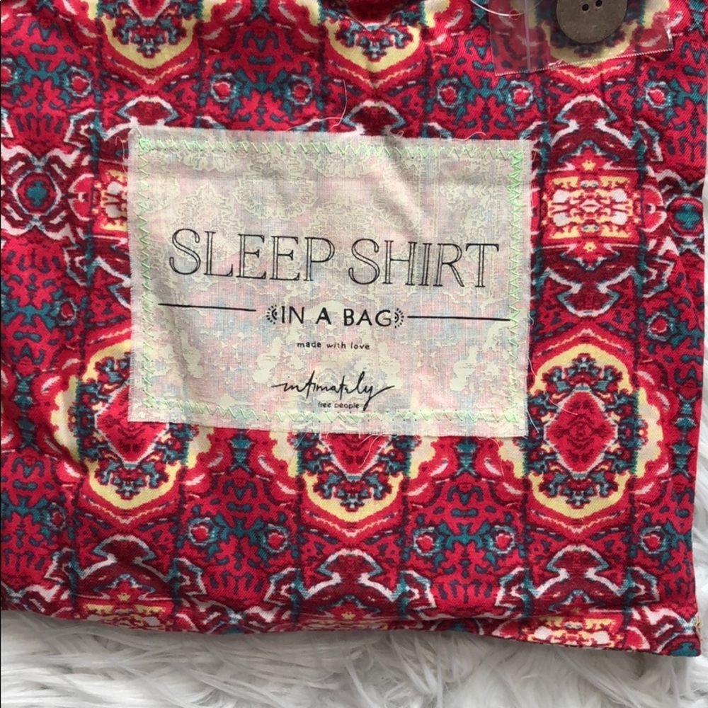 NWT Free People Happy Holibabe Pattern Sleep Shirt - Picture 13 of 13